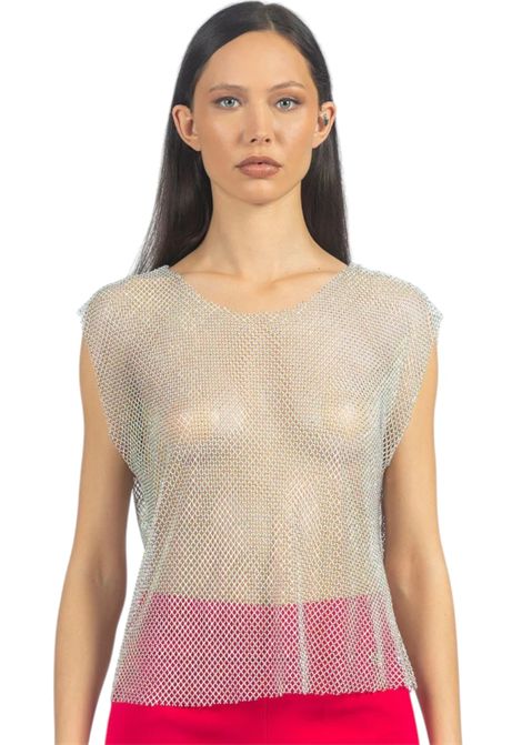 Coordinato Tuta con scollo a cuore e maglia in rete strass VALENTINA RIO | Abiti | V1774-V4260292